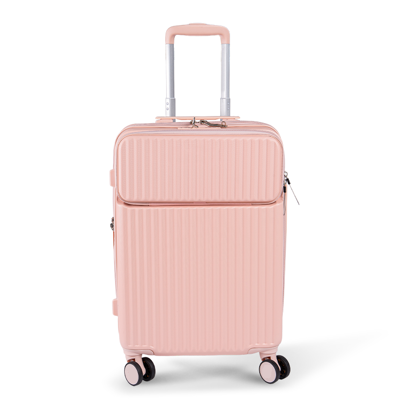 Portable front-opening carry-on travel bagahe