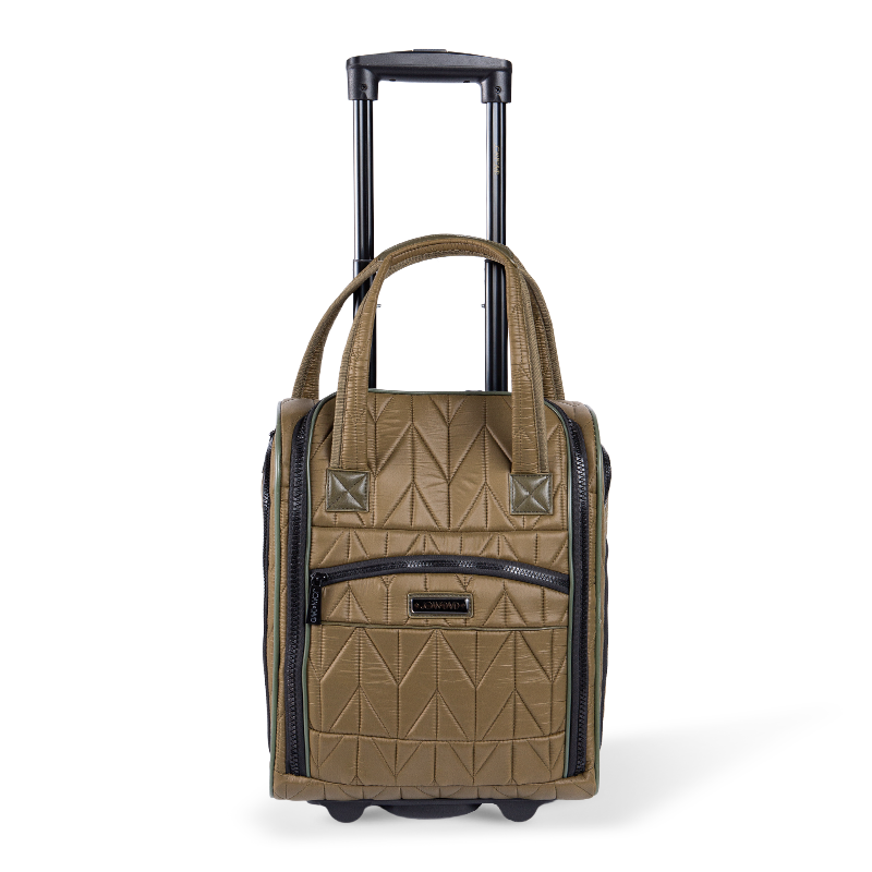 V-shaped quilted parachute nylon bagahe set