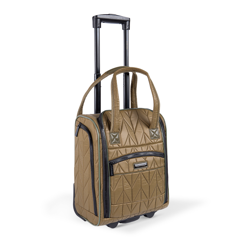 V-shaped quilted parachute nylon bagahe set
